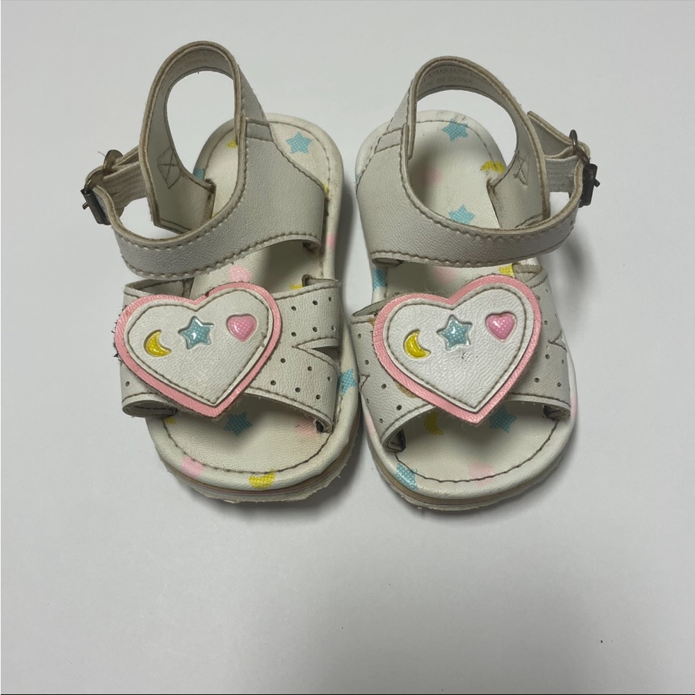 Vintage pastel celestial baby sandals